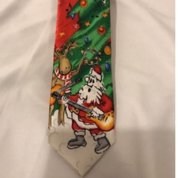 J. Garcia Other - J. Garcia Merry Christmas Santa Tree Music Tie